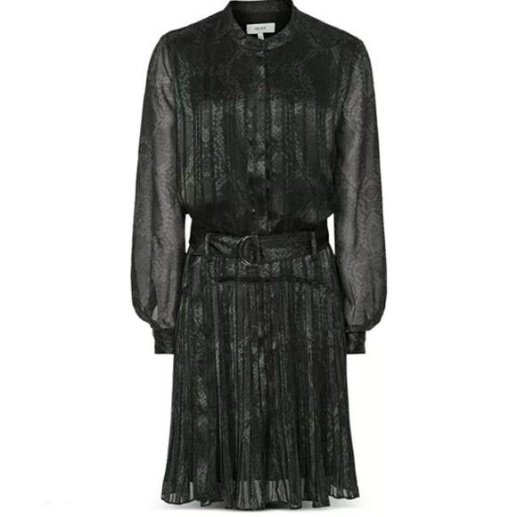 REISS Gillian Ruffle Interest Mini Dress - Picture 1 of 8